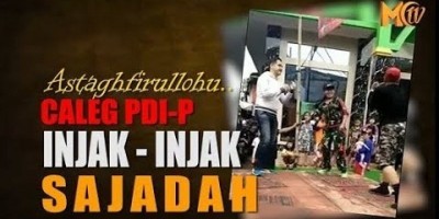 CALEG PDIP INJAK INJAK SEJADAH