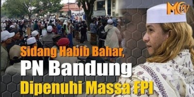 Sidang Habib Bahar Massa FPI Banjiri PN Bandung