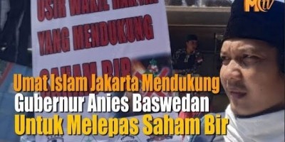 Aksi Dukung Gubernur Anies Lepas Saham Bir