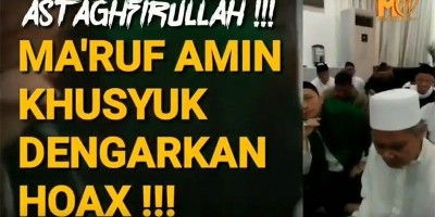 Ma'ruf Amin Khusyuk Dengarkan Hoax