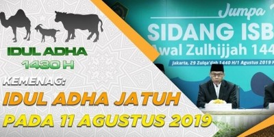 KEMENAG: IDUL ADHA JATUH PADA 11 AGUSTUS 2019