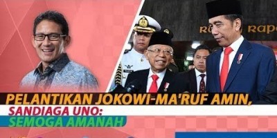 PELANTIKAN JOKOWI MA'RUF AMIN, SANDIAGA UNO SEMOGA AMANAH