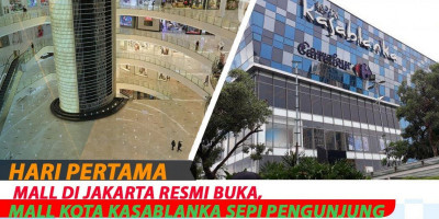Hari Pertama Mall Di Jakarta Resmi Buka, Mall Kota Kasablanka Sepi Pengunjung