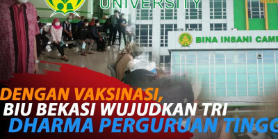 KAMPUS BiU BEKASI WUJUDKAN TRI DHARMA DENGAN VAKSINASI