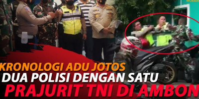 TAK TERIMA DITILANG TNI PUKULI DUA POLISI