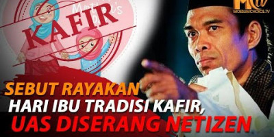 UAS: MENGIKUTI TRADISI KAFIR, MAKA KAFIRLAH DIA