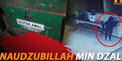 Perempuan Nyolong Kotak Amal Masjid