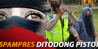 Wanita Bercadar Terobos Paksa Istana Negara