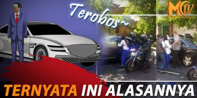 Wanita Nekat Terobos Mobil Presiden