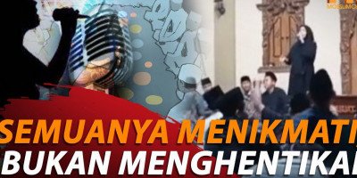 Wanita Bernyanyi Dangdut di Tengah Pengajian